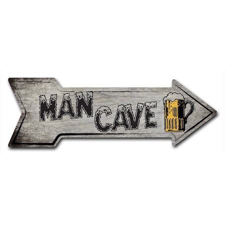 Signmission Man Cave 2 Arrow Decal Funny Home Decor 24in Wide D-A-8-999757